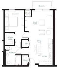 One Bedroom B2-B2A